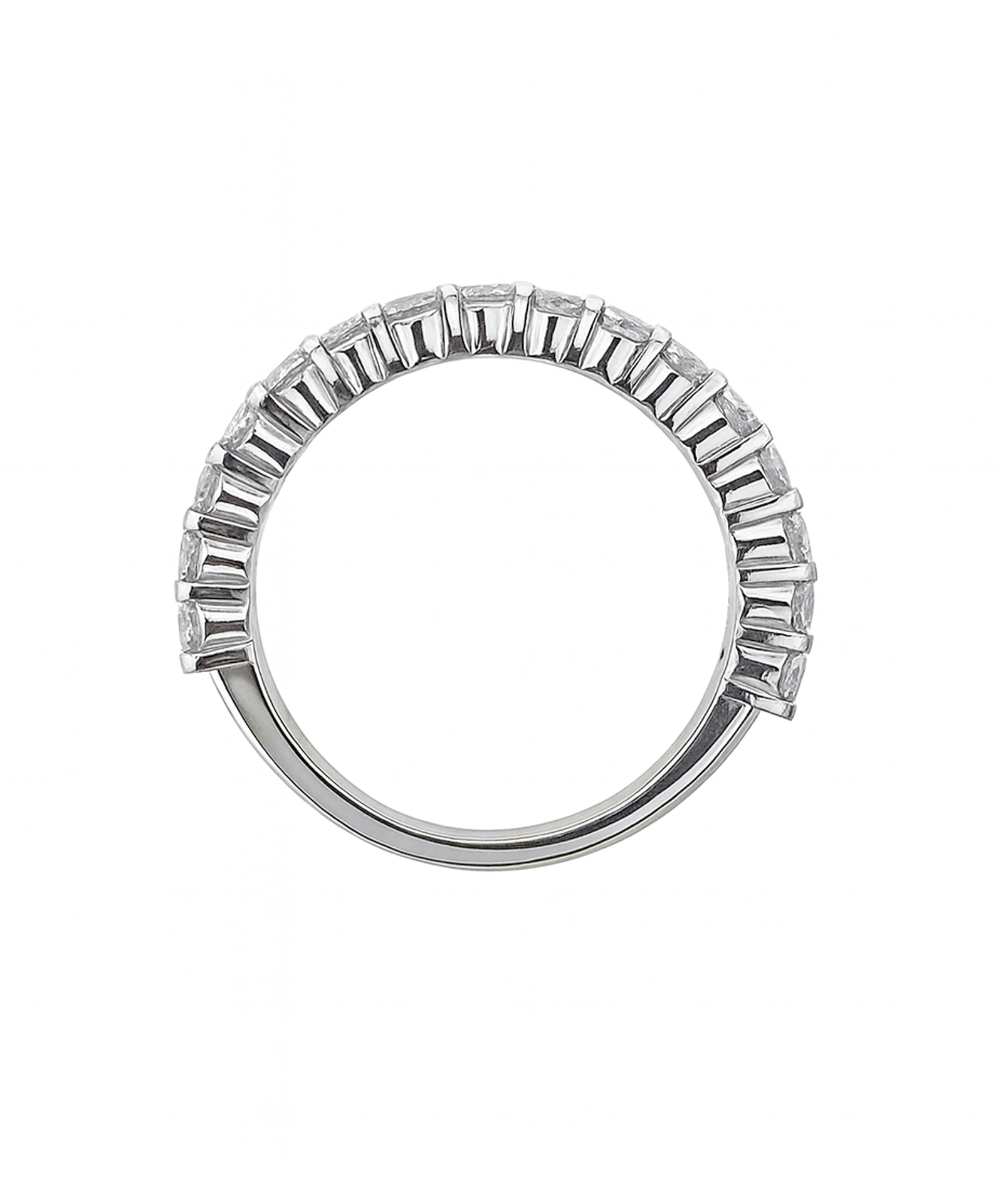 Platinum 70% Set Round Brilliant Cut Diamond Eternity Band