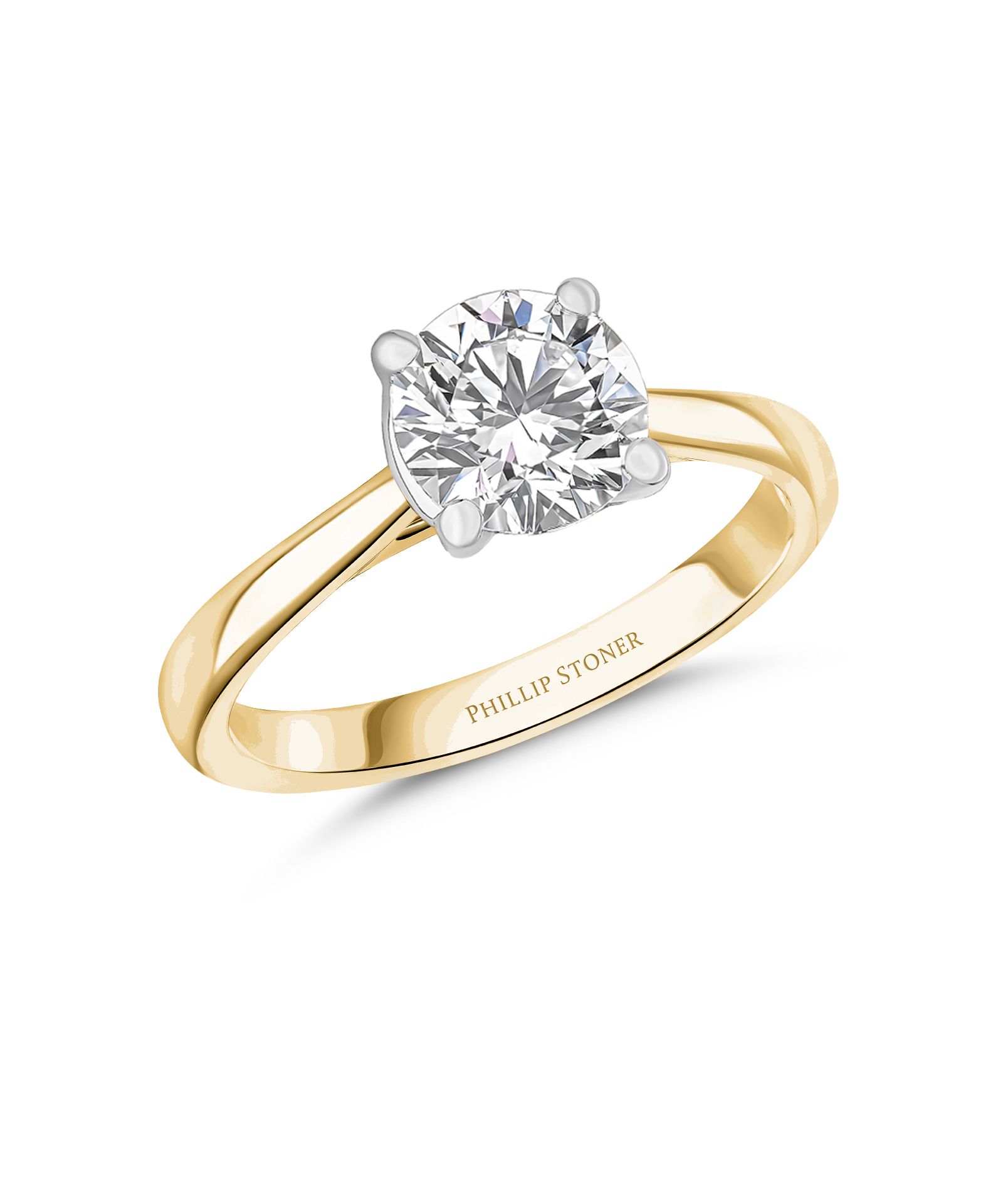 1.50ct Round Brilliant Cut Diamond 18ct Yellow Gold Engagement Ring - Phillip Stoner The Jeweller