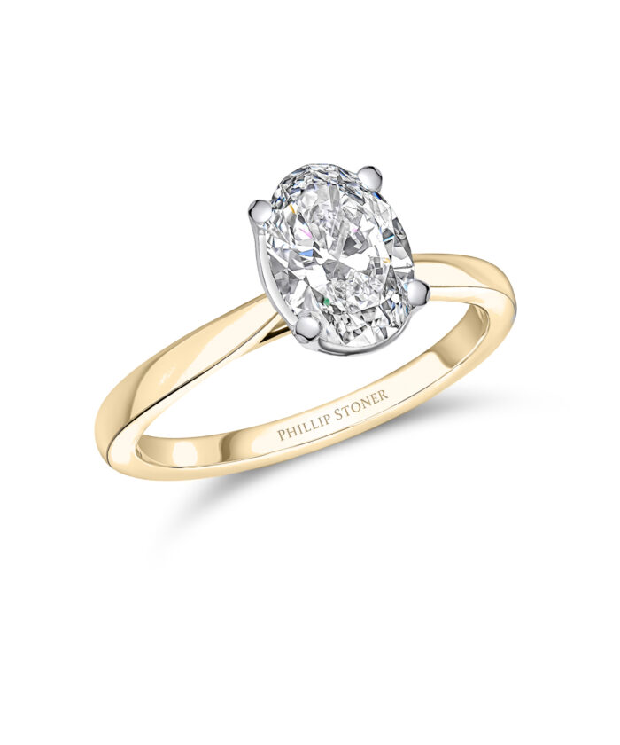 1.5ct Oval Cut Diamond 18ct Yellow Gold Engagement Ring - Phillip Stoner The Jeweller