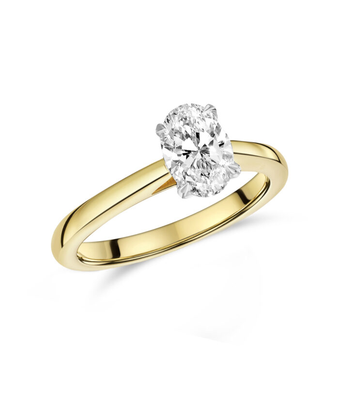 18ct Yellow Gold 0.50ct Oval Cut Solitaire Diamond Engagement Ring from The Provenance Collection