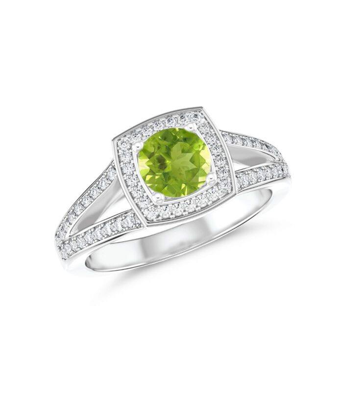 Peridot & Diamond Cocktail Ring