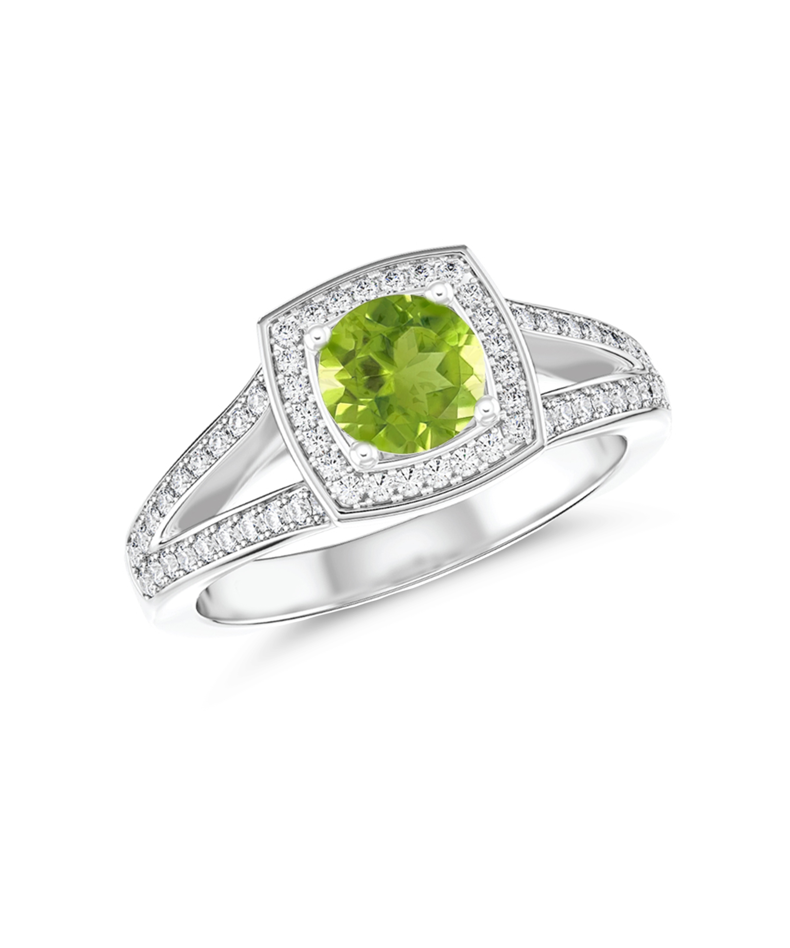 Peridot & Diamond Cocktail Ring
