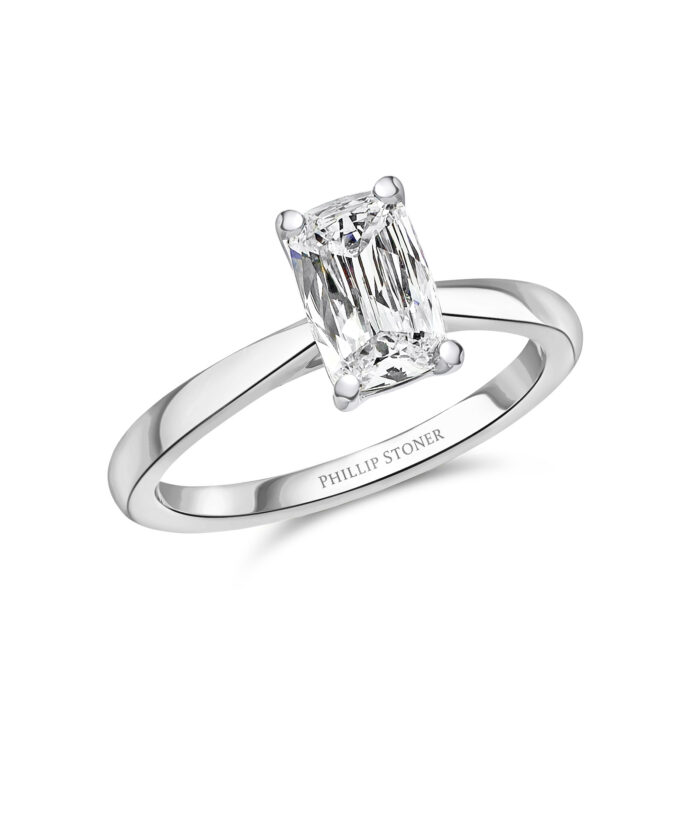 0.80ct Cushion Brilliant Cut DIamond Solitaire Engagement Ring - Platinum