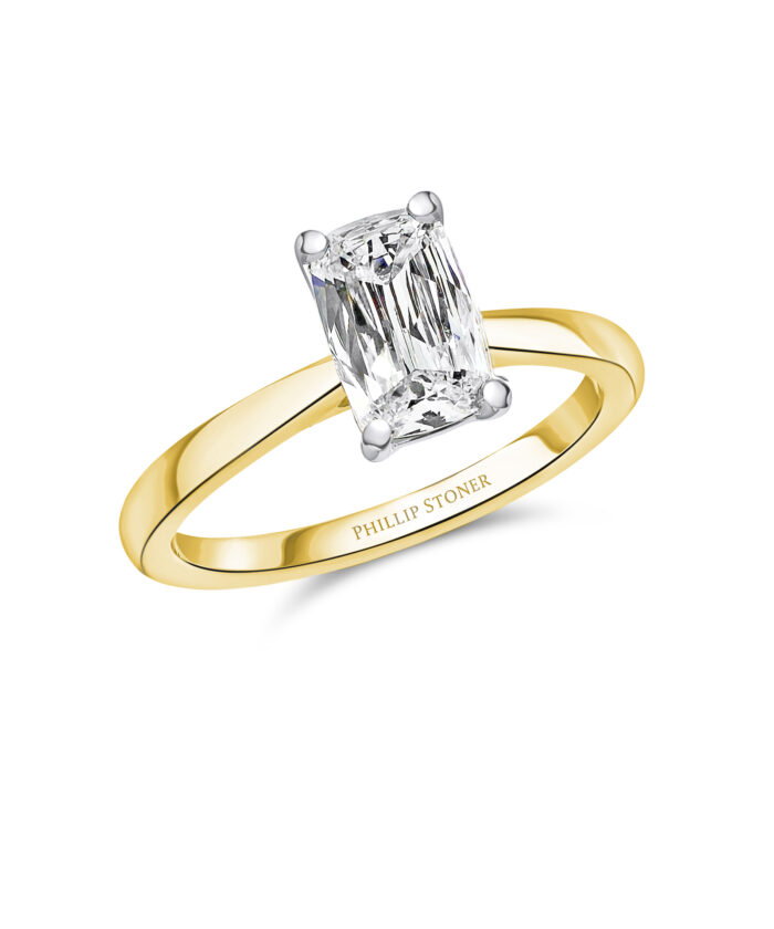 1.00ct Cushion Brilliant Cut DIamond Solitaire Engagement Ring - 18ct Yellow Gold