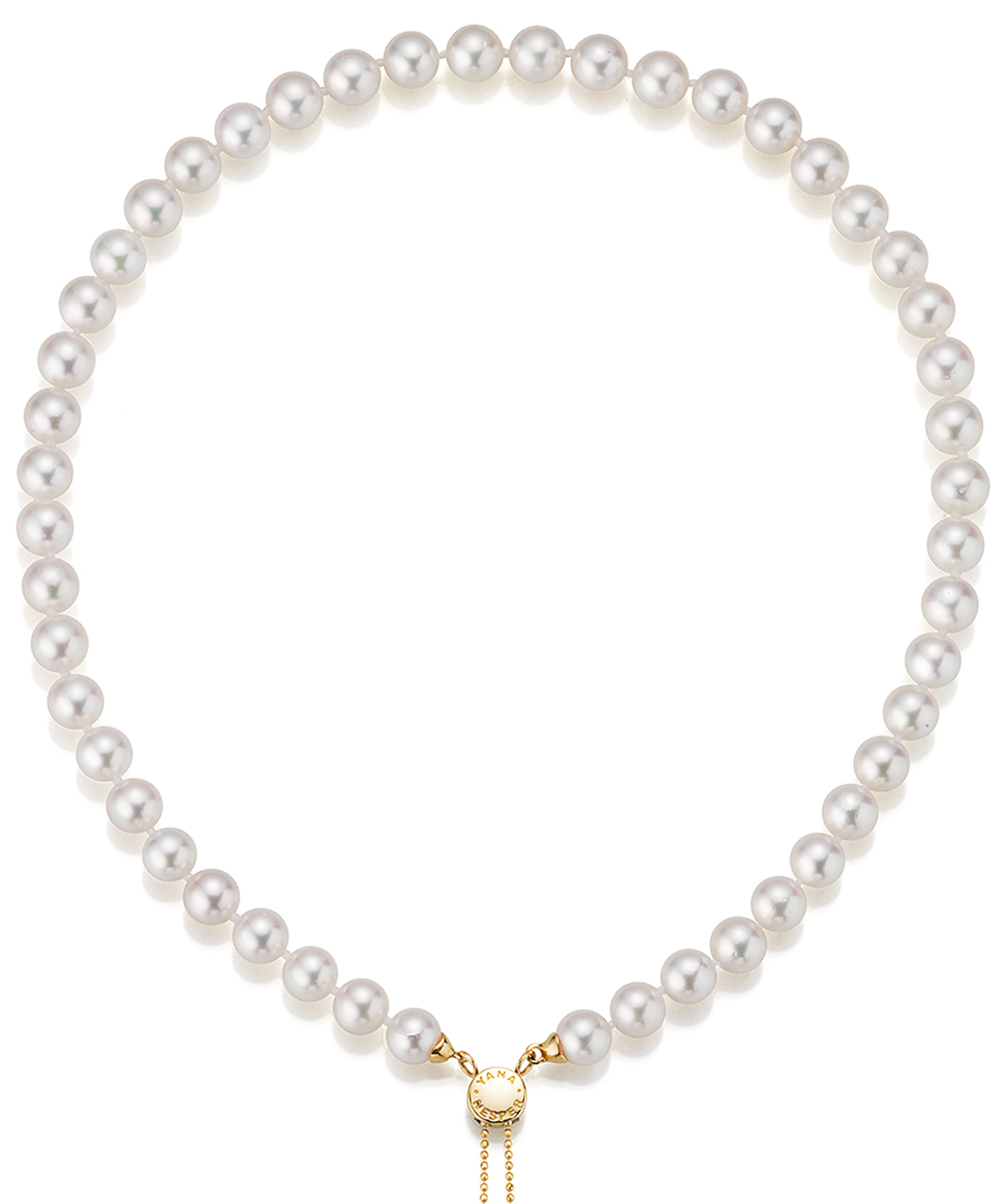 Yana Nesper 18ct Yellow Gold Transformer Long Akoya Pearl Necklace - Detail