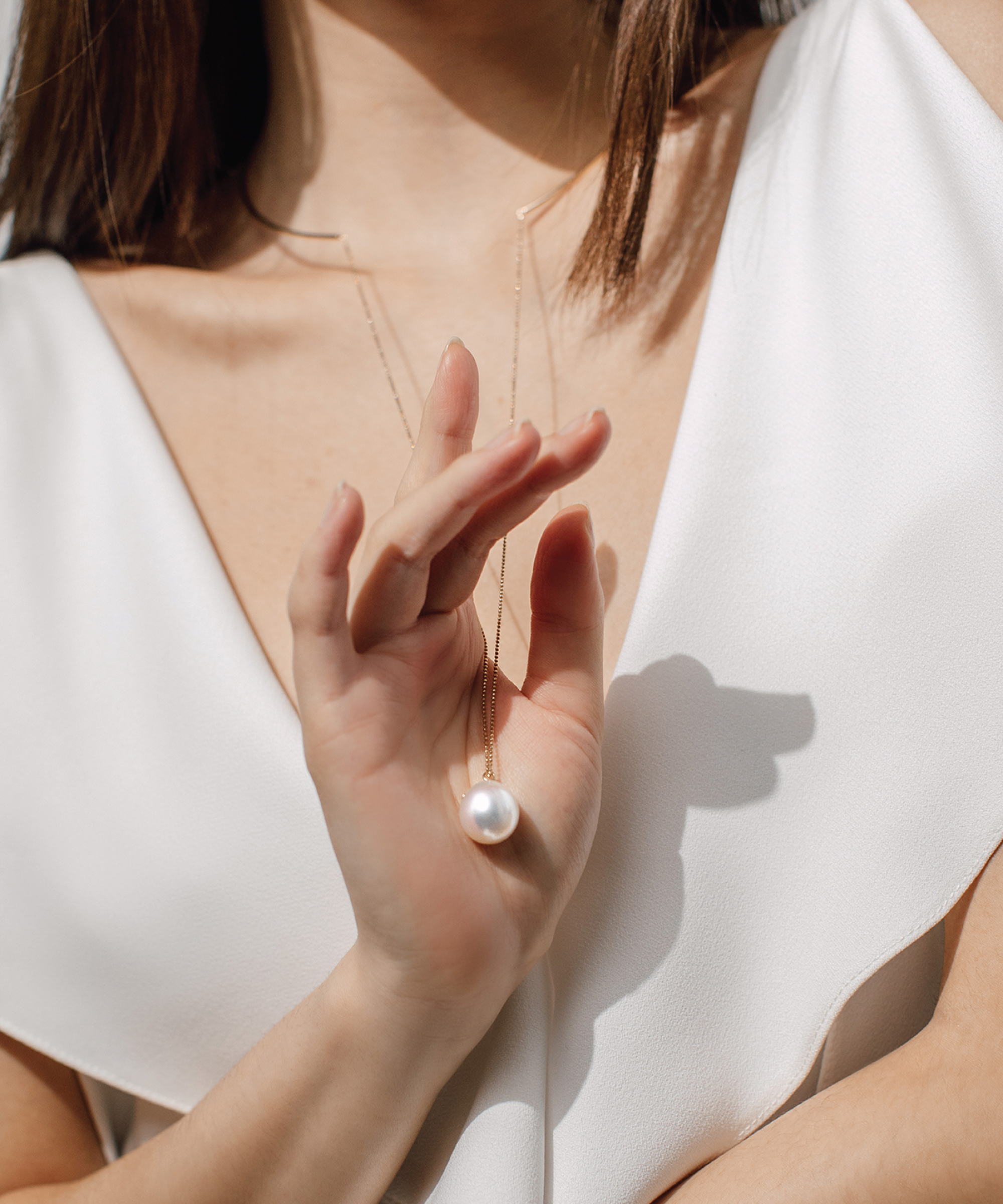 Yana Nesper Open Mind Collar with South Sea Pearl - Look 3 Modelled