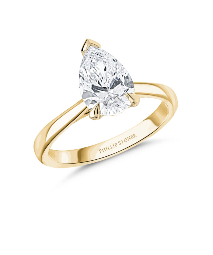 18ct Yellow Gold 1.5ct Round Brilliant Cut Lab Grown Diamond Ring