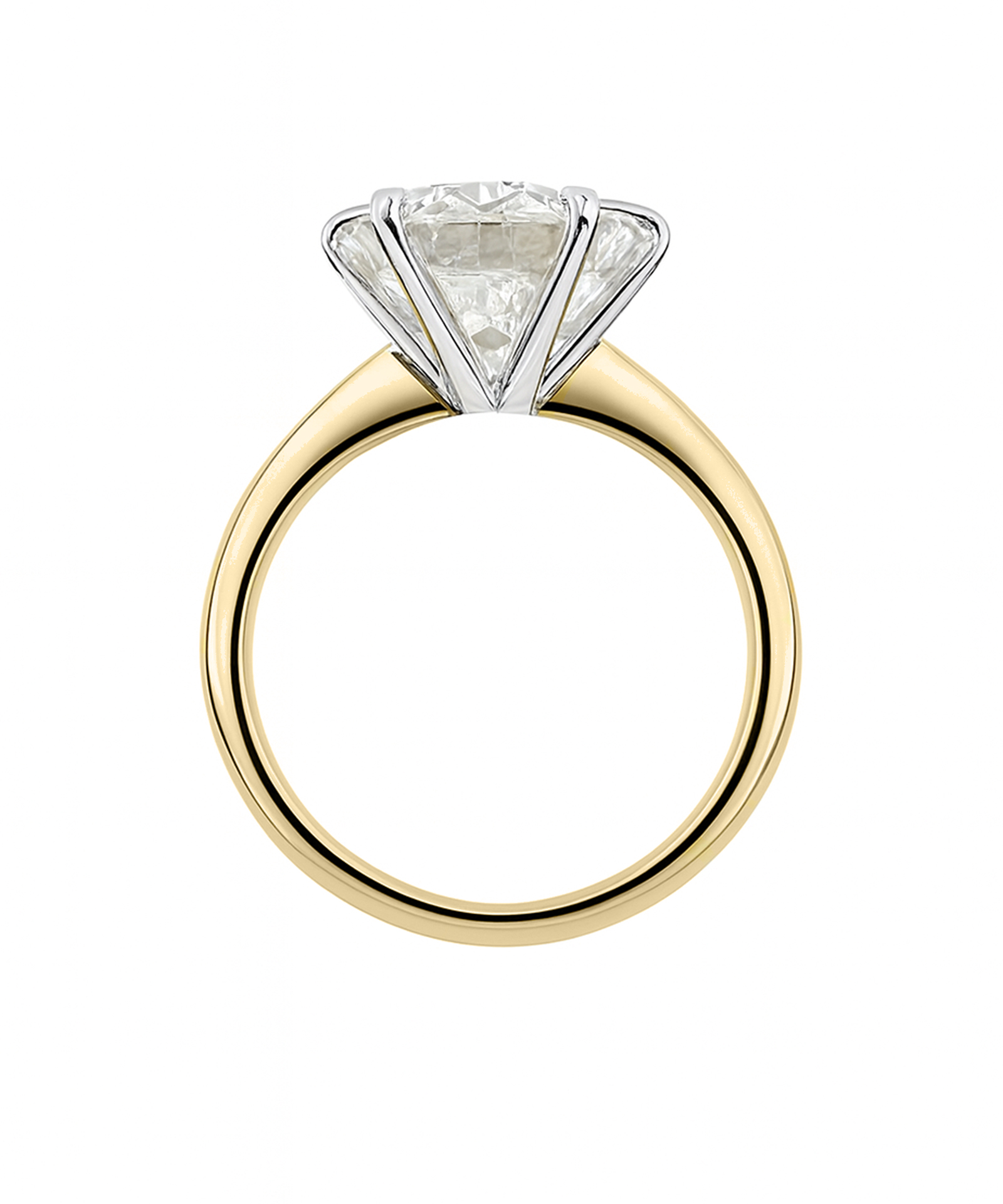 4.89ct Old European Cut Diamond Solitaire Engagement Ring - Side