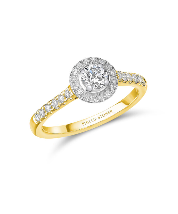 18ct Yellow Gold 0.30ct Round Brilliant Cut Diamond Cluster Ring - Phillip Stoner The Jeweller