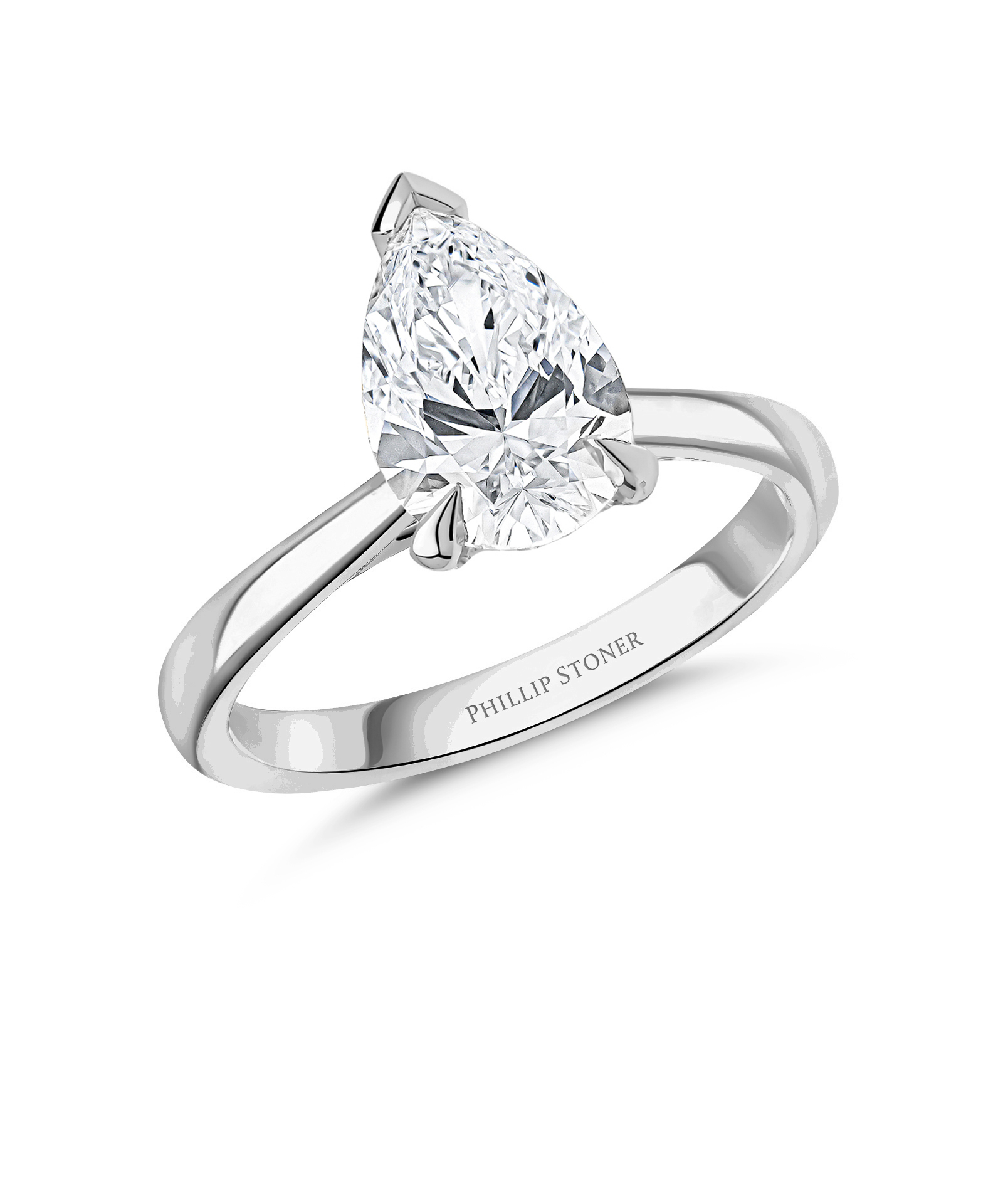 Platinum 2ct Round Brilliant Cut Lab Grown Diamond Ring