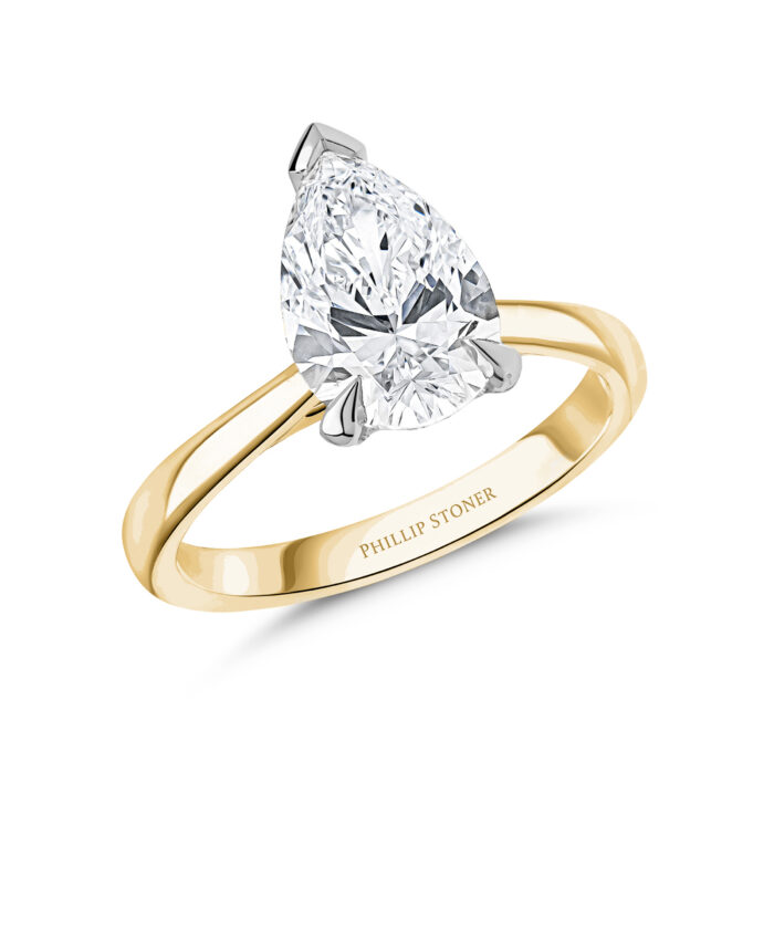 18ct Yellow Gold 2.5ct Round Brilliant Cut Lab Grown Diamond Ring