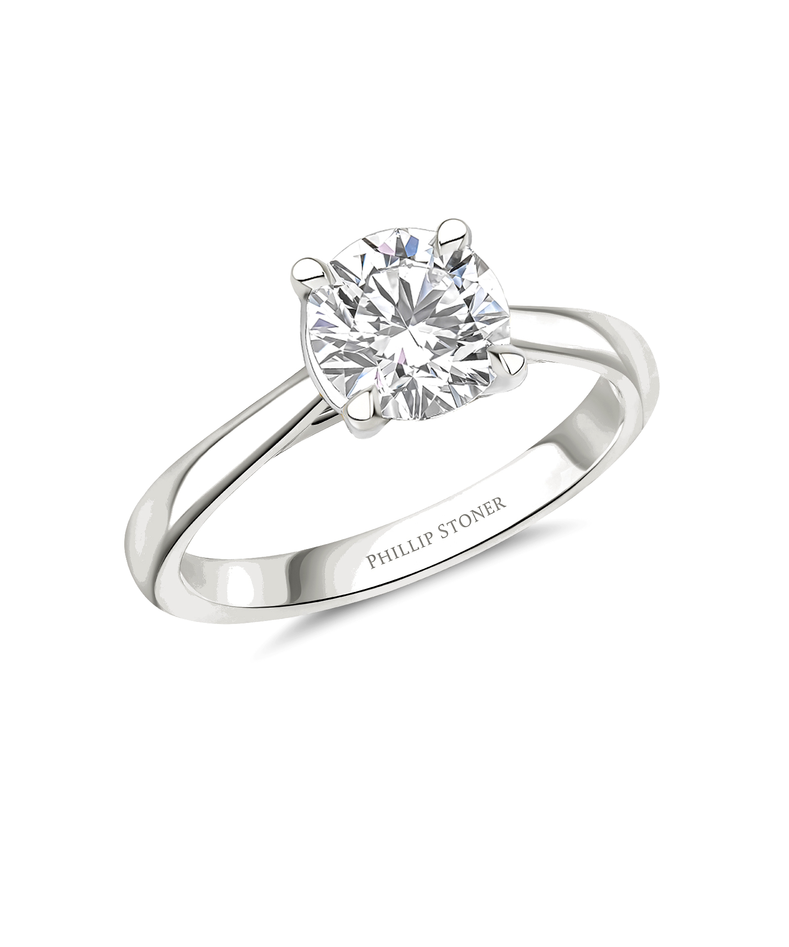 Platinum 1.5ct Round Brilliant Cut Lab Grown Diamond Ring