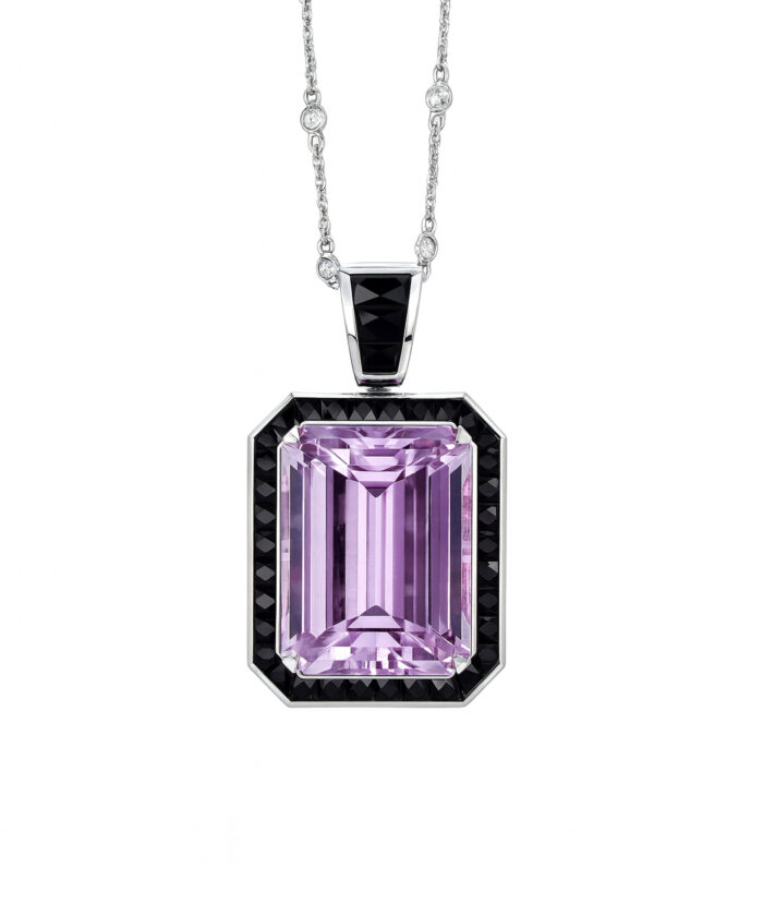 Ungar & Ungar Kunzite & Black Topaz Cocktail Pendant