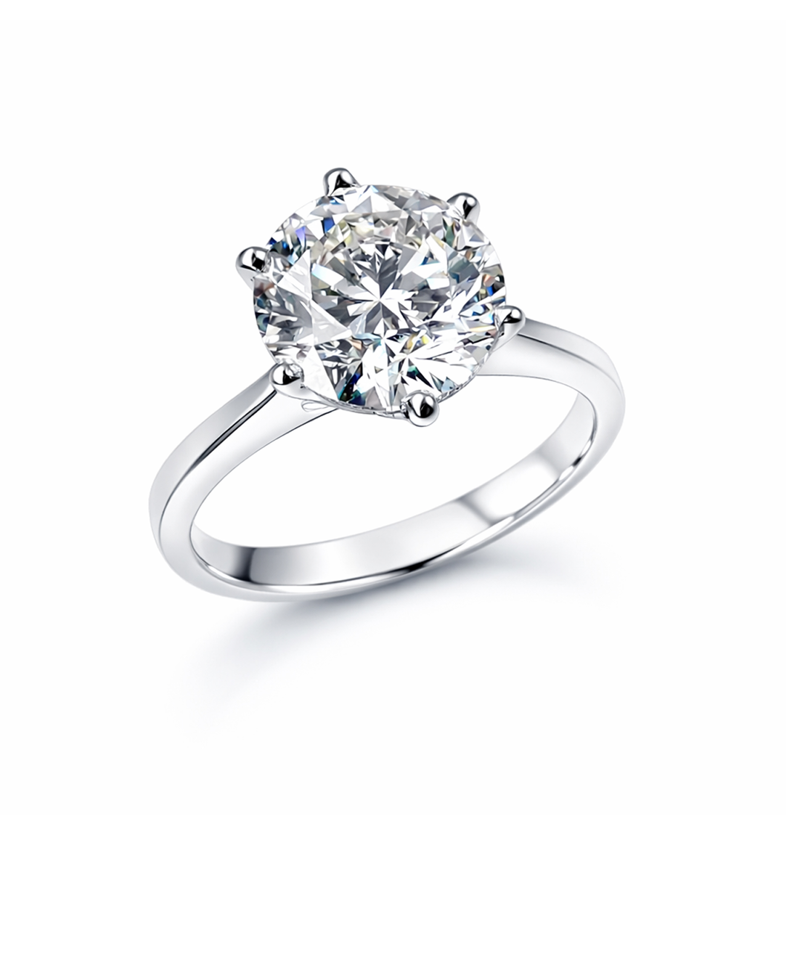 2.11ct Round Brilliant Cut Diamond 6-Claw Engagement Ring