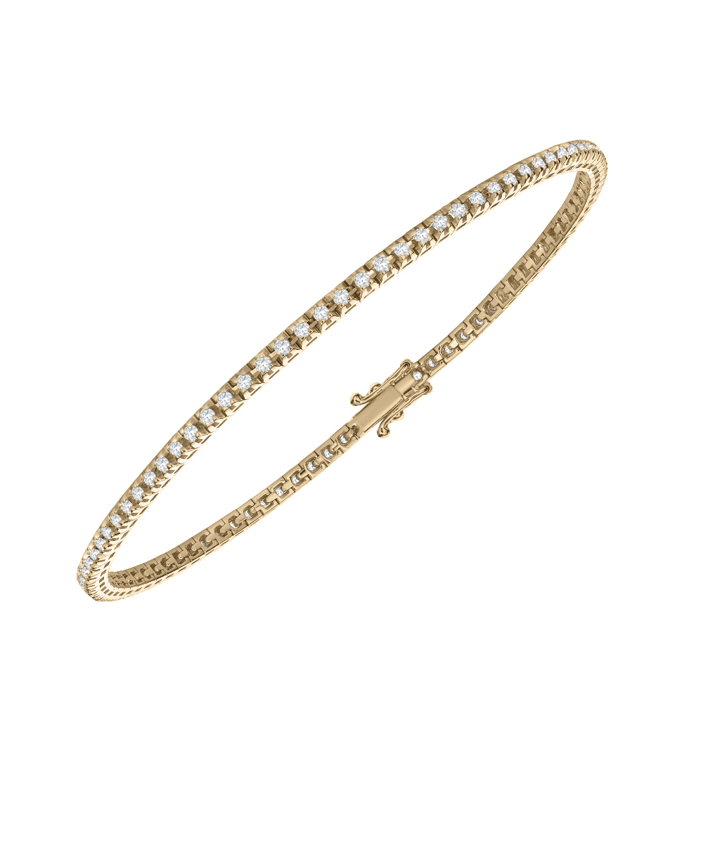 18ct Yellow Gold 1.00tcw Diamond Tennis Bracelet