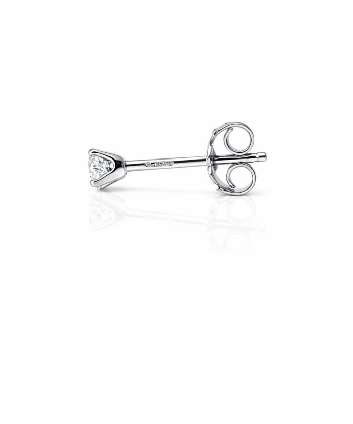 Single 18ct White Gold Diamond Stud