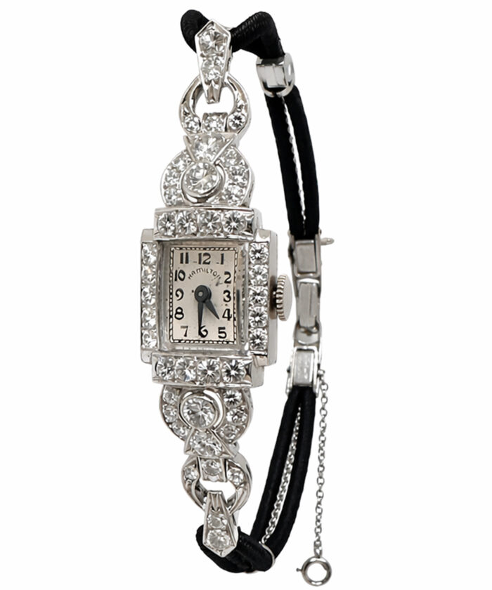 Vintage Ladies Hamilton Diamond Cocktail Wrist Watch