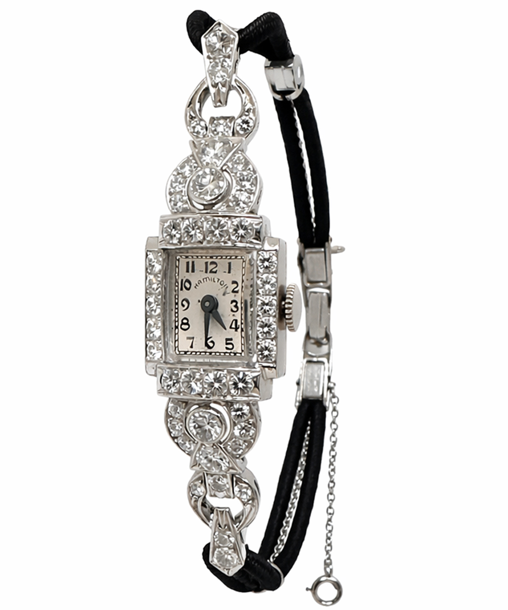 Vintage Ladies Hamilton Diamond Cocktail Wrist Watch