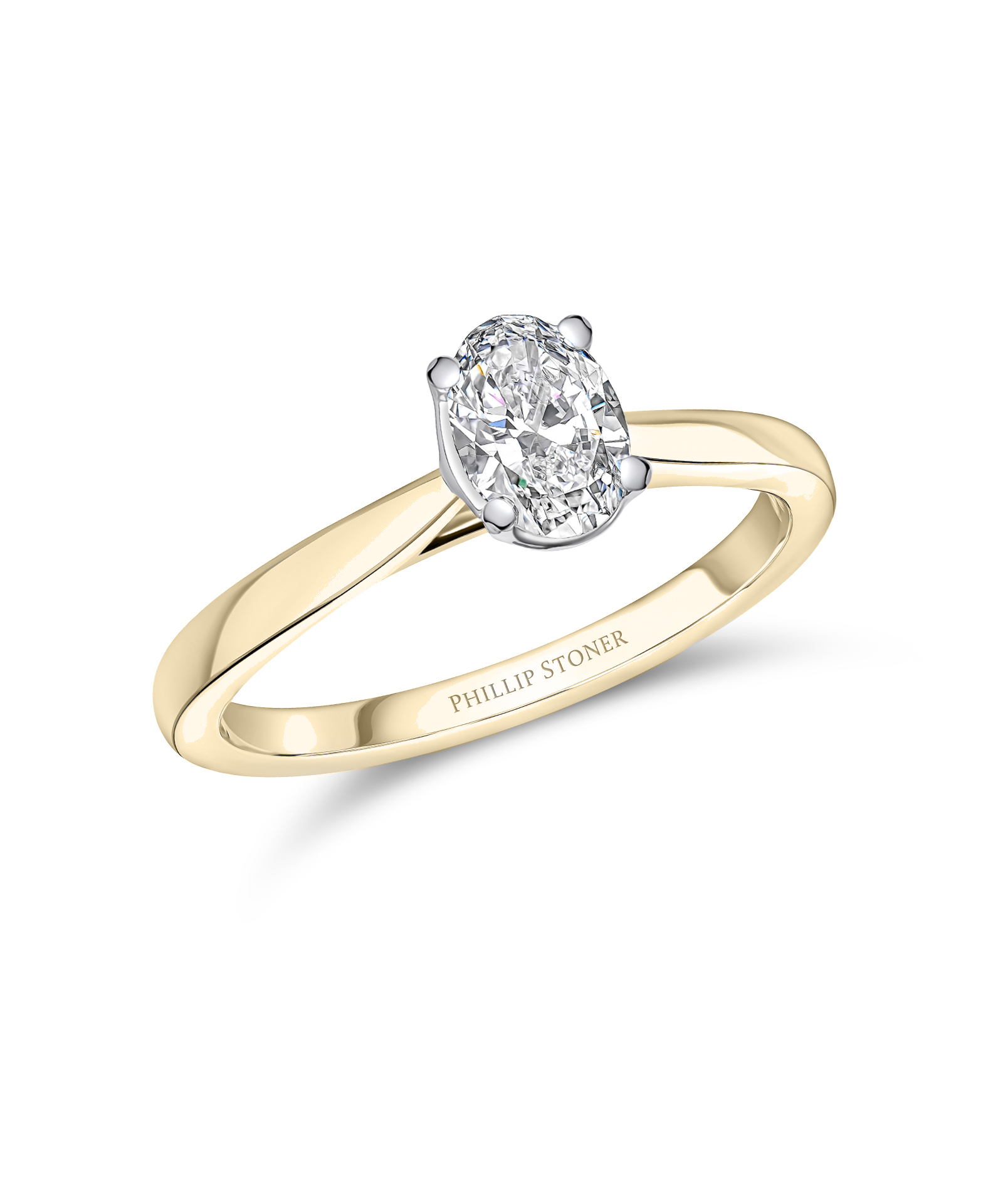 18ct Yellow Gold 0.70ct Oval Diamond Solitaire Engagement Ring - Phillip Stoner The Jeweller
