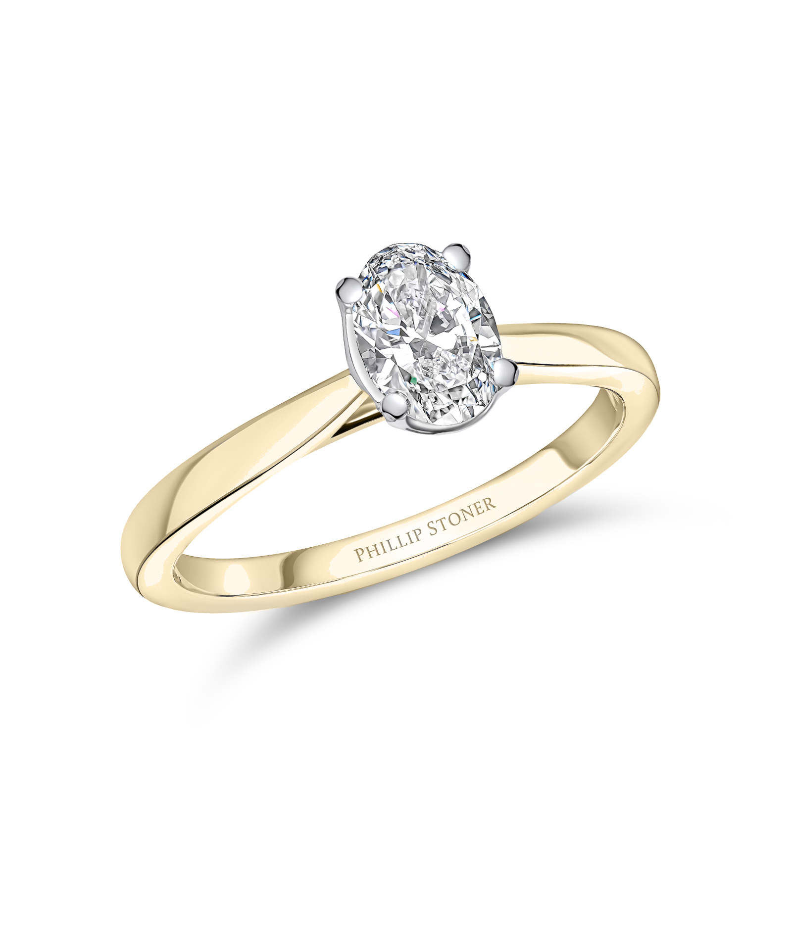 18ct Yellow Gold 1.00ct Oval Diamond Solitaire Engagement Ring - Phillip Stoner The Jeweller