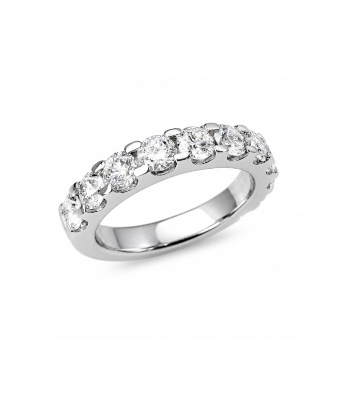 Platinum 0.75tcw Round Brilliant Cut Diamond Eternity Band