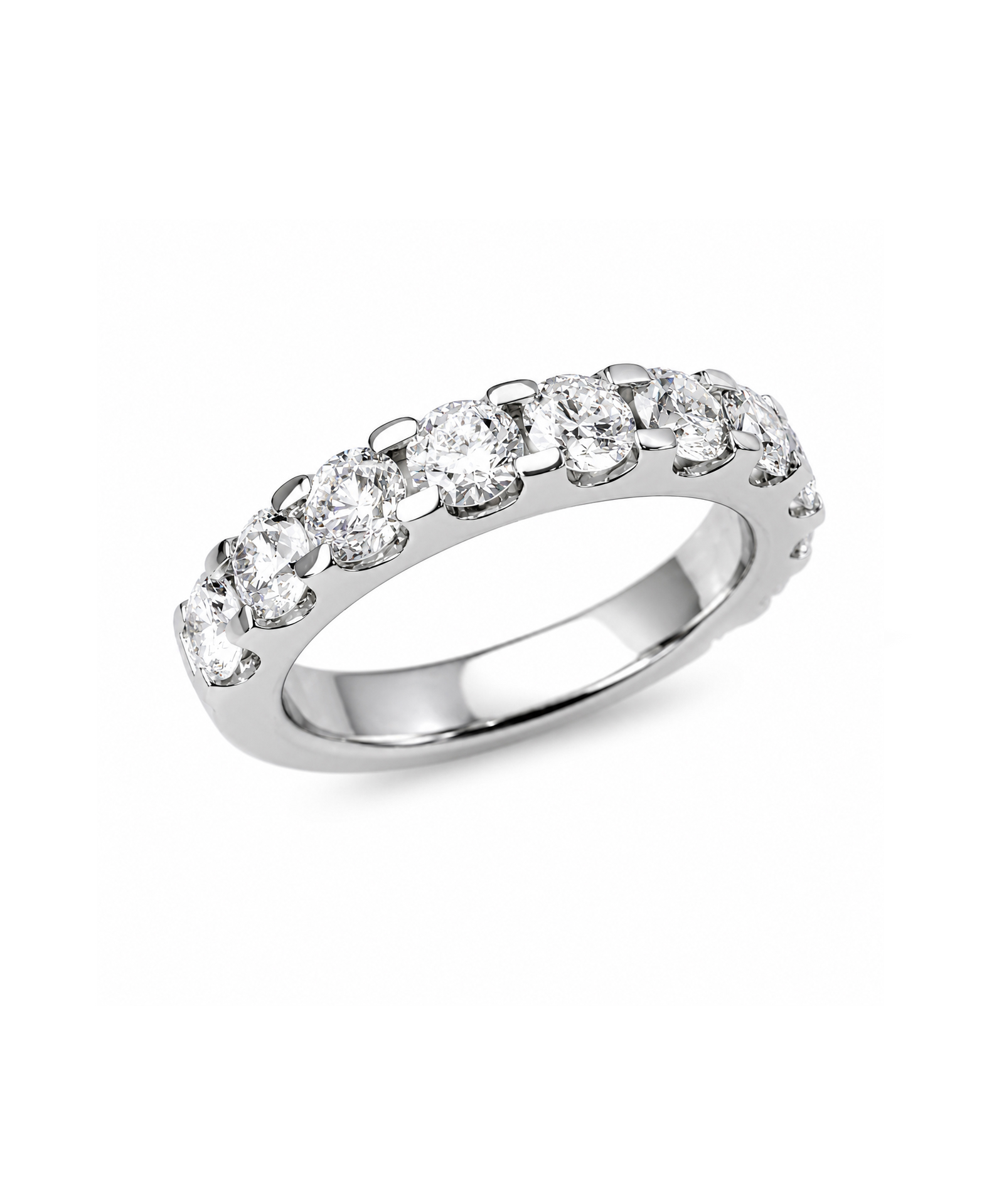 Platinum 0.75tcw Round Brilliant Cut Diamond Eternity Band