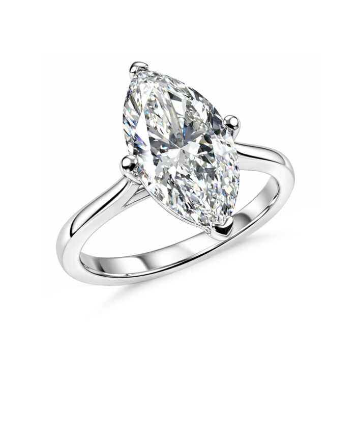 Platinum 2ct Marquise Lab Grown Diamond Ring