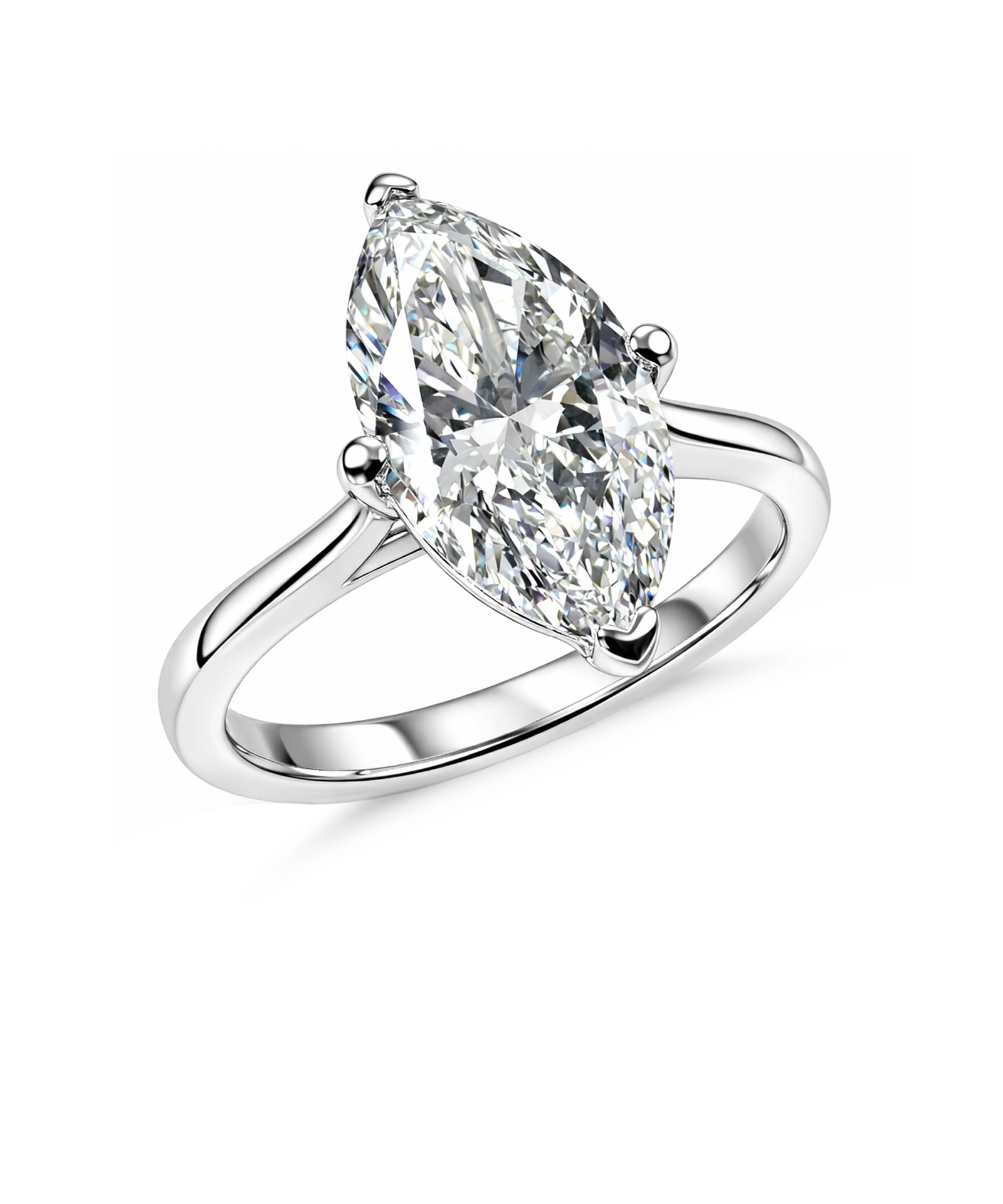 Platinum 2ct Marquise Lab Grown Diamond Ring